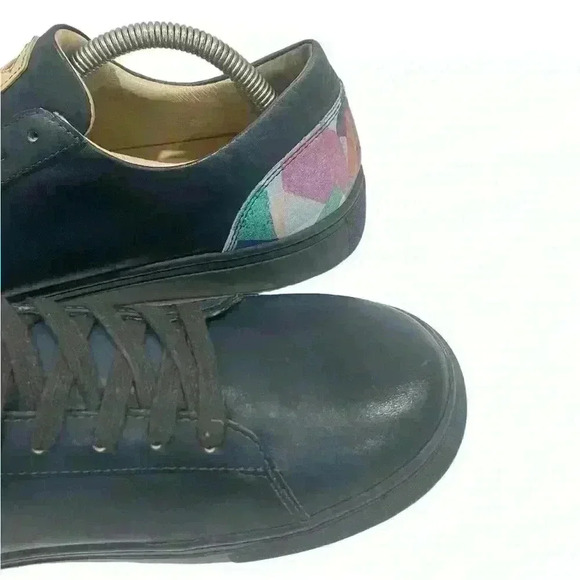 Six Hundred Four  Unisex  Blue Print Leather Sneakers SZ 10 M/ 11.5W/ EUR  43.5 - Picture 11 of 11